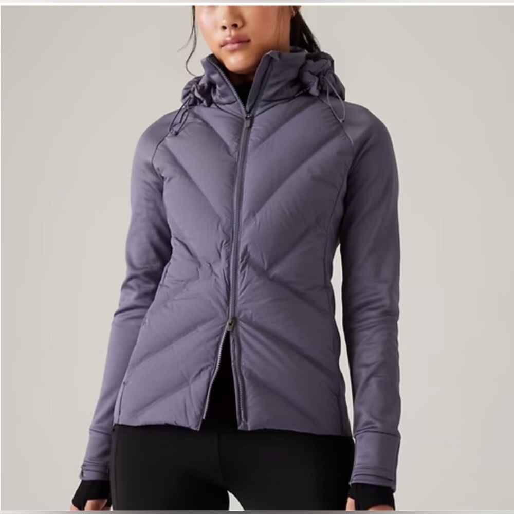 Athleta Inlet Jacket Nightfall Purple Plus Size 2X Hood  NWT RTV $199